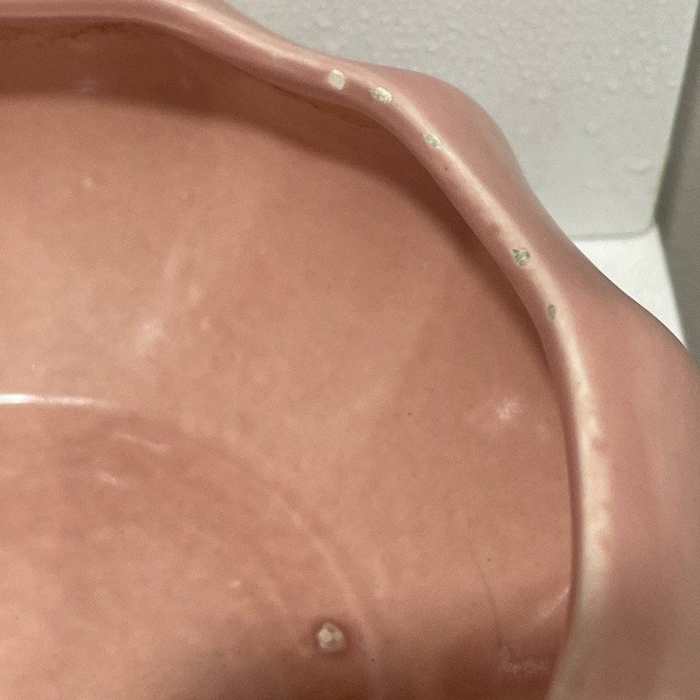 Vintage Haeger USA Pink Art Pottery Centerpiece Bowl‎ Mid Century Modern Decor - Picture 4 of 10